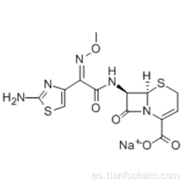 Ácido 5-tia-1-azabiciclo [4.2.0] oct-2-eno-2-carboxílico, 7 - [[(2Z) - (2-amino-4-tiazolil) (metoxiimino) acetil] amino] -8- oxo-, sal monosódica, (57191869,6R, 7R) - CAS 68401-82-1